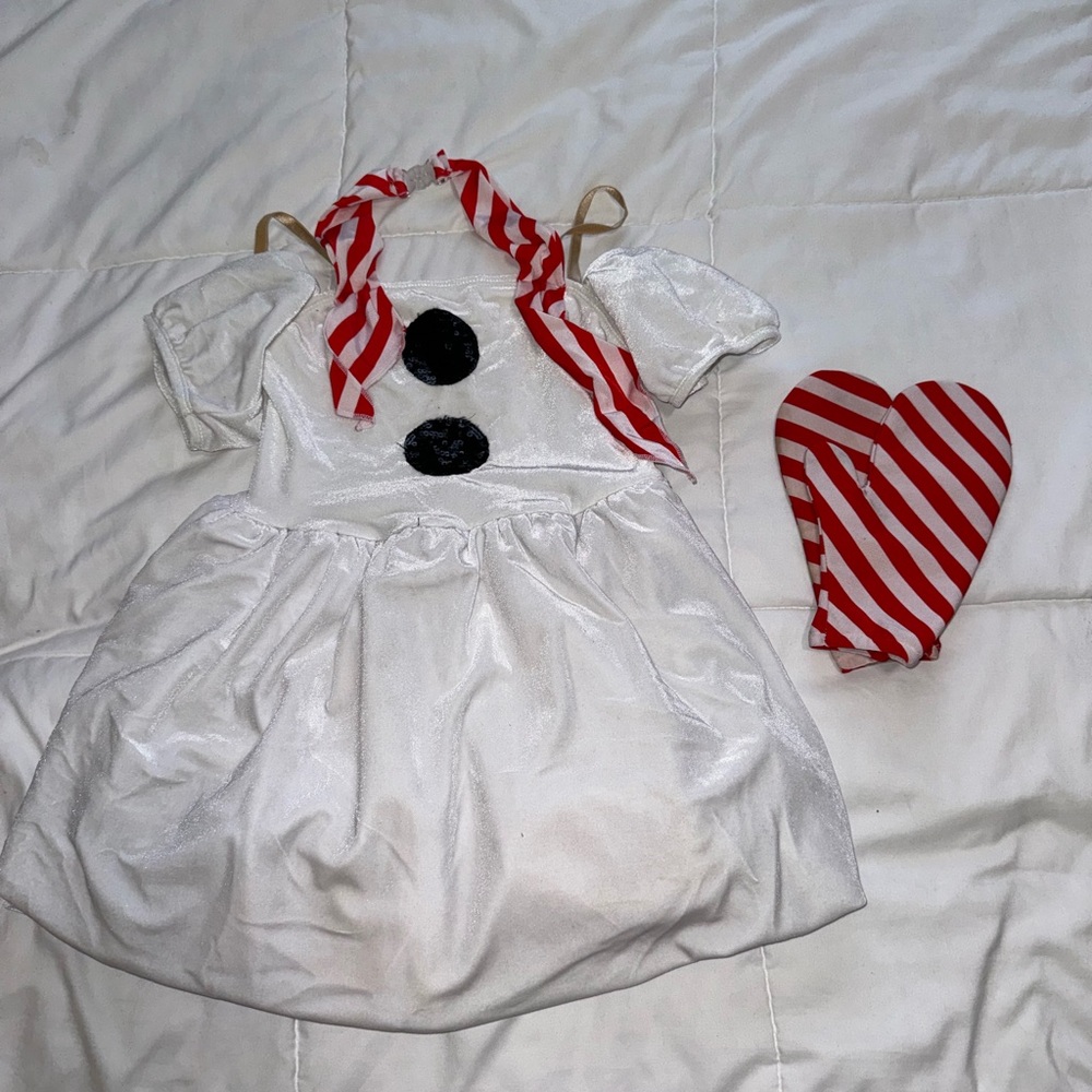 Snowman Costume for Kids - White and Red